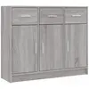 vidaXL Buffet sonoma gris 91x28x75 cm bois d'ingénierie