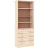 vidaXL Bibliothèque avec tiroirs ALTA 77x35x186,5cm bois massif de pin