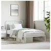 vidaXL Cadre de lit métal avec tête de lit blanc 107x203 cm