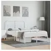 vidaXL Cadre de lit métal avec tête de lit blanc 120x190 cm