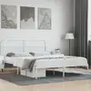 vidaXL Cadre de lit métal avec tête de lit blanc 183x213 cm