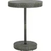 vidaXL Ensemble de bar jardin 5 pcs gris poly rotin/bois massif acacia
