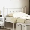 vidaXL Tête de lit métal blanc 100 cm