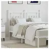 vidaXL Tête de lit métal blanc 120 cm