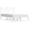 vidaXL Cadre de lit métal avec tête de lit blanc 120x190 cm