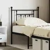 vidaXL Tête de lit métal noir 75 cm
