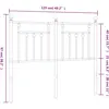 vidaXL Tête de lit métal noir 120 cm