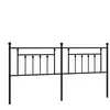 vidaXL Tête de lit métal noir 193 cm