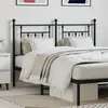 vidaXL Tête de lit métal noir 140 cm