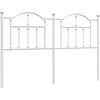 vidaXL Tête de lit métal blanc 150 cm