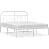 vidaXL Cadre de lit métal avec tête de lit blanc 193x203 cm