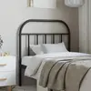 vidaXL Tête de lit métal noir 90 cm