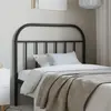 vidaXL Tête de lit métal noir 100 cm
