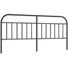 vidaXL Tête de lit métal noir 200 cm