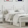 vidaXL Tête de lit métal blanc 150 cm