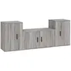 vidaXL Ensemble de meubles TV 3 pcs Sonoma gris Bois d'ingénierie
