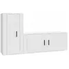 vidaXL Ensemble de meubles TV 2 pcs Blanc Bois d'ingénierie