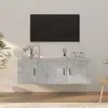 vidaXL Ensemble de meubles TV 2 pcs gris béton bois d'ingénierie