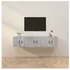 vidaXL Meubles TV muraux 3 pcs sonoma gris 57x34,5x40 cm
