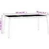 vidaXL Ensemble à manger de jardin 5 pcs anthracite acier