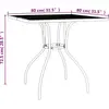 vidaXL Ensemble à manger de jardin 5 pcs anthracite acier