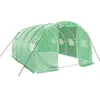 vidaXL Serre avec cadre en acier vert 12 m² 4x3x2 m