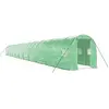 vidaXL Serre avec cadre en acier vert 44 m² 22x2x2 m