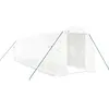 vidaXL Serre avec cadre en acier blanc 16 m² 8x2x2 m