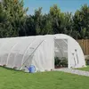 vidaXL Serre avec cadre en acier blanc 24 m² 6x4x2 m