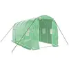 vidaXL Serre avec cadre en acier vert 8 m² 4x2x2 m