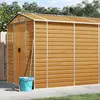 vidaXL Abri de jardin marron clair 191x555x198 cm acier galvanisé