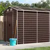 vidaXL Abri de jardin marron 191x725x198 cm acier galvanisé