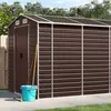 vidaXL Abri de jardin marron 191x640x198 cm acier galvanisé