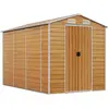 vidaXL Abri de jardin marron clair 191x300x198 cm acier galvanisé