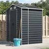 vidaXL Abri de jardin anthracite 191x130x198 cm acier galvanisé