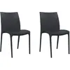 vidaXL Chaises de jardin lot de 2 anthracite 50x46x80 cm polypropylène