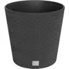 vidaXL Jardinière et intérieur amovible anthracite 35 /37,5 L rotin PP