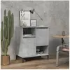 vidaXL Buffet Gris béton 60x35x70 cm Bois d'ingénierie