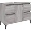 vidaXL Meuble d'évier sonoma gris 80x33x60 cm bois d'ingénierie