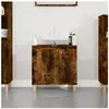 vidaXL Meuble d'évier chêne fumé 58x33x60 cm bois d'ingénierie