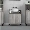 vidaXL Meuble d'évier sonoma gris 58x33x60 cm bois d'ingénierie