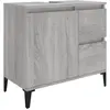 vidaXL Armoire de bain sonoma gris 65x33x60 cm bois d'ingénierie