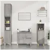vidaXL Armoire salle de bain sonoma gris 30x30x100 cm