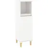 vidaXL Armoire de salle de bain blanc 30x30x100 cm bois d'ingénierie