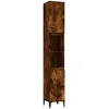 vidaXL Armoire de bain chêne fumé 30x30x190 cm bois d'ingénierie