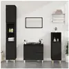 vidaXL Armoire de salle de bain noir 65x33x60 cm bois d'ingénierie