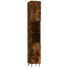 vidaXL Armoire de bain chêne fumé 30x30x190 cm bois d'ingénierie