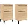 vidaXL Tables de chevet 2 pcs chêne sonoma 40x35x70 cm
