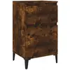 vidaXL Table de chevet chêne fumé 40x35x70 cm