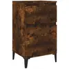 vidaXL Tables de chevet 2 pcs chêne fumé 40x35x70 cm
